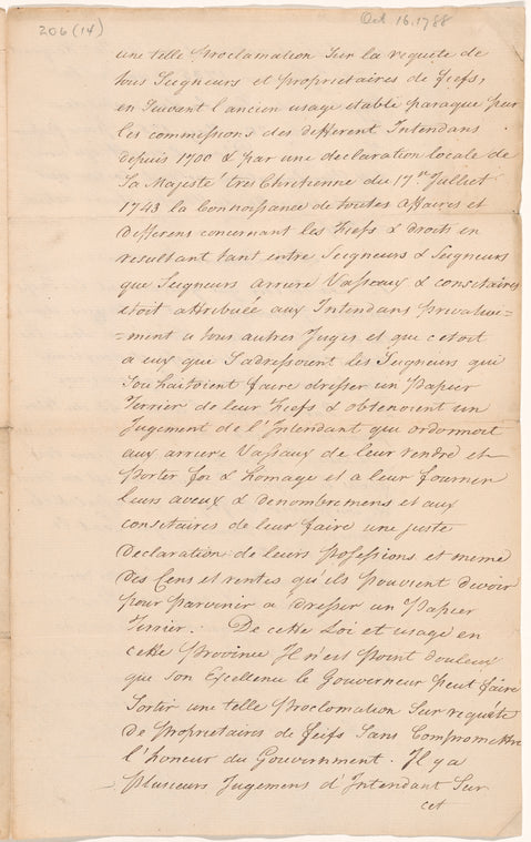 Opinion on laws concerning "Seigneurs et proprietaires de fiefs"