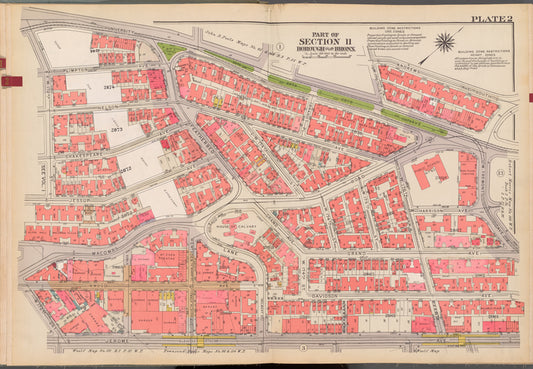 Double Page Plate No. 2, Part of Section 11, Borough of the Bronx: [Bounded by University Avenue, W. 176th Street, Andrews Avenue South, W. Tremont Avenue, Grand Avenue, W. 176th Street, Jerome Avenue and W. 172th Street]