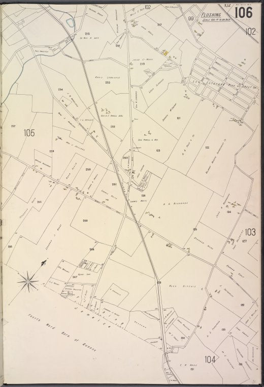 Queens V. 5, Plate No. 106 [Map bounded by Fresh Meroon Rd., Bell Ave., Rocky Hill Rd.]