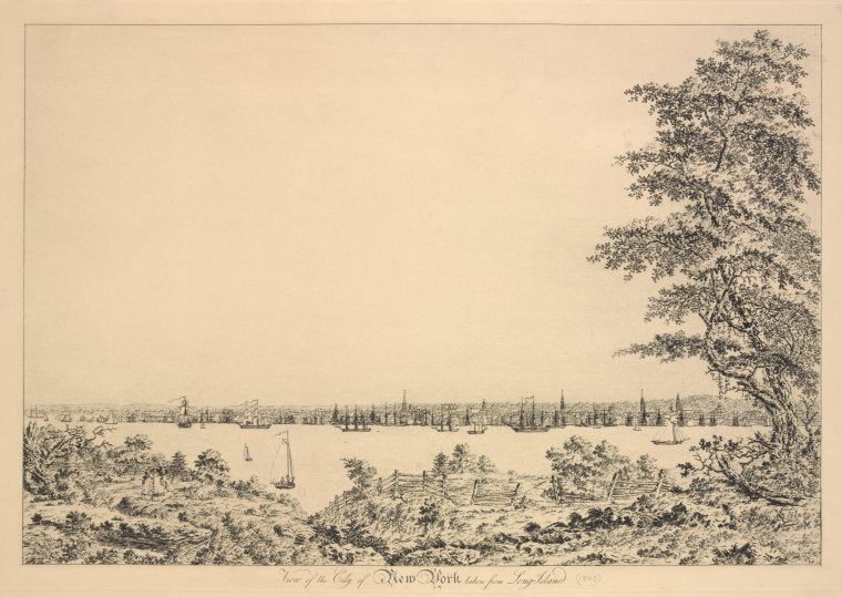 View of the City of New York taken from Long Island.