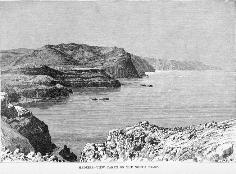 Madeira - view taken on the north coast.