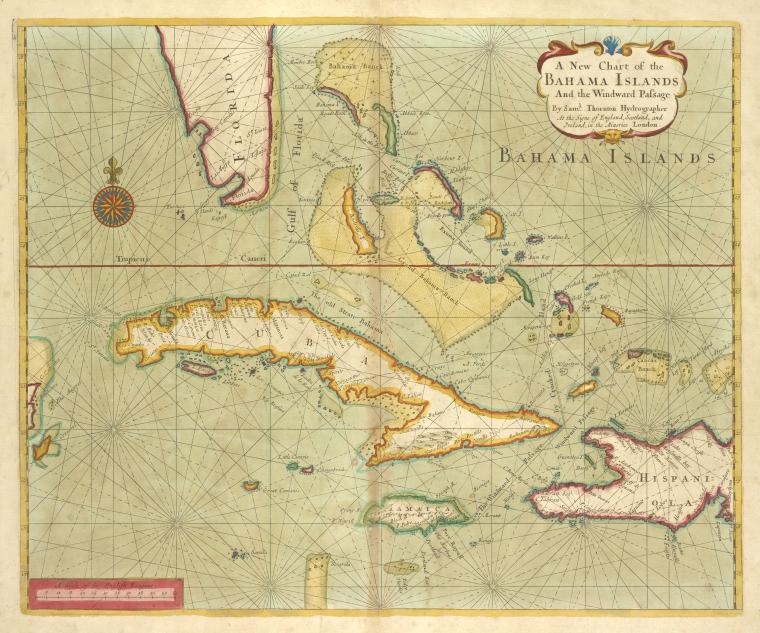 A new chart of the BAHAMA ISLANDS and the Windward Passage
