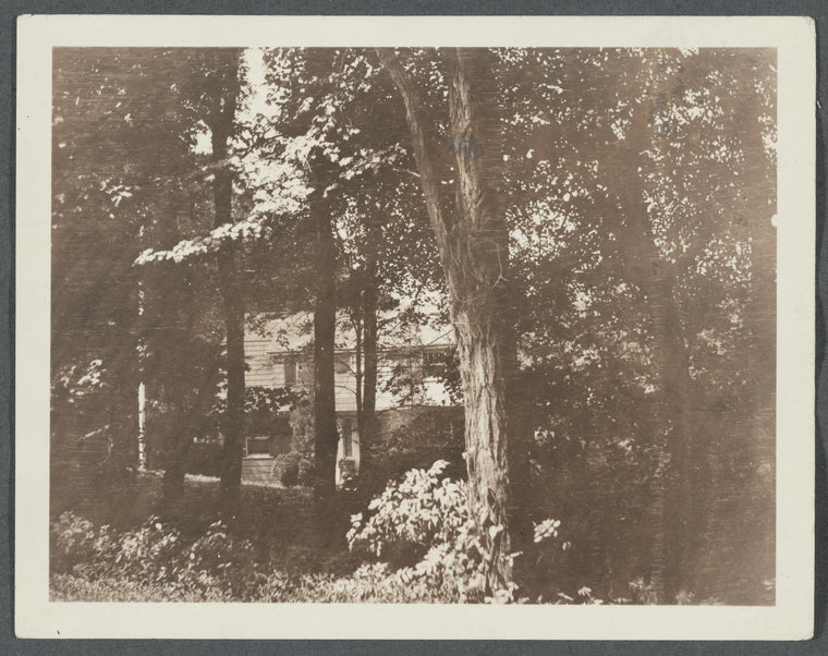 Shingled house at junction of roads to Manhasset. Port Washington, North Hempstead
