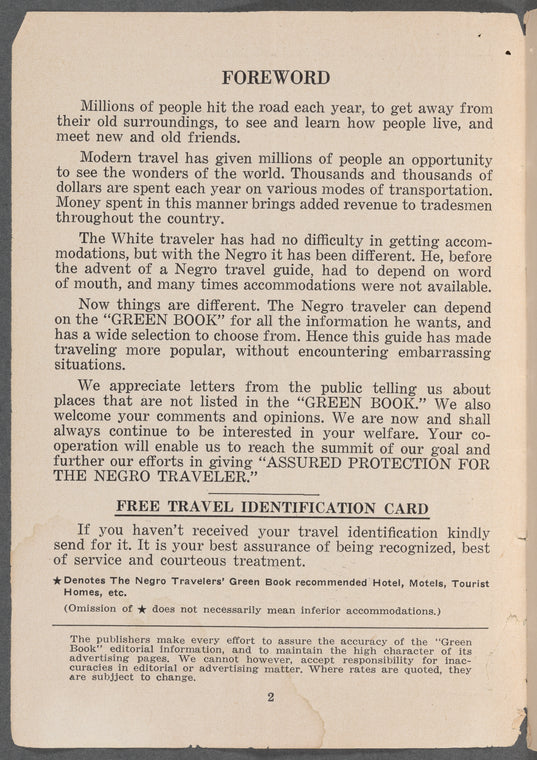 The Negro Travelers' Green Book: 1958