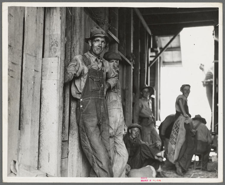 Farm hands. Threshing day near Durham, North Carolina
