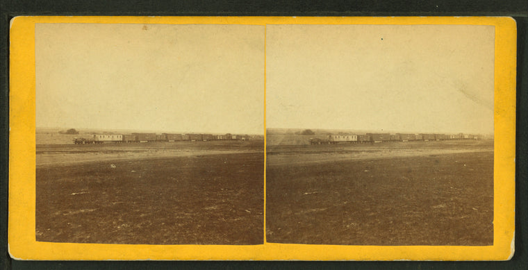 Construction train, west of Hays City, Kansas.