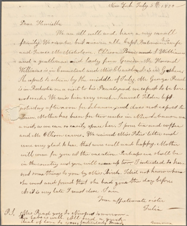 Barnes, Henrietta, 1833 - 1834