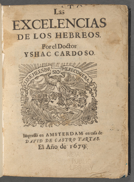 Las excelencias de los Hebreos, por Yshac Cardoso