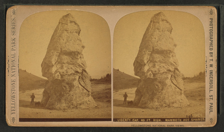 Liberty Cap, 49 feet high. Mammoth Hot Springs.