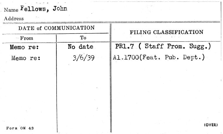 Fellows, John