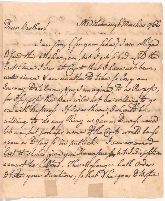 Letter from Peter Oliver to Thomas Hutchinson