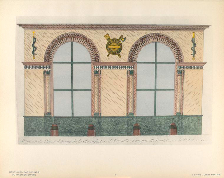 Magazin du Depot d'Armes de la Manufacture de Versailles, tenu par Mr. Boutet, rue de la Loi, No. 12.