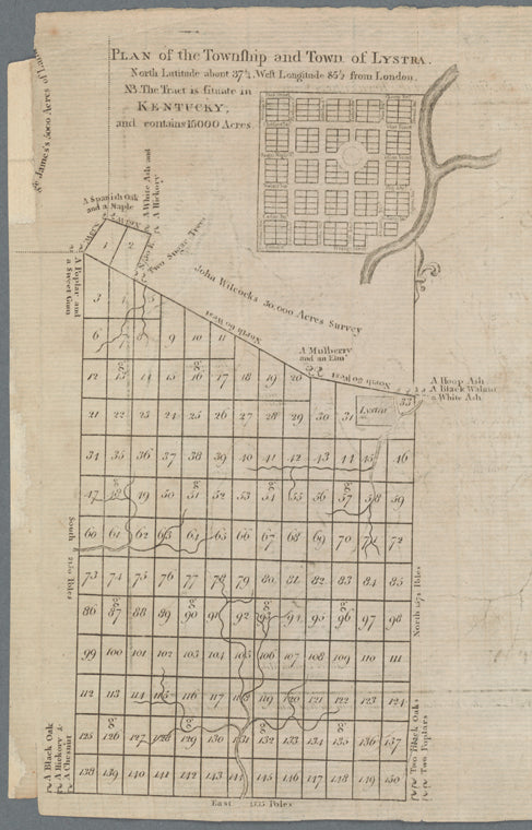 Township of Franklin situate in Kentucky; Township and town of Lystra situate in Kentucky