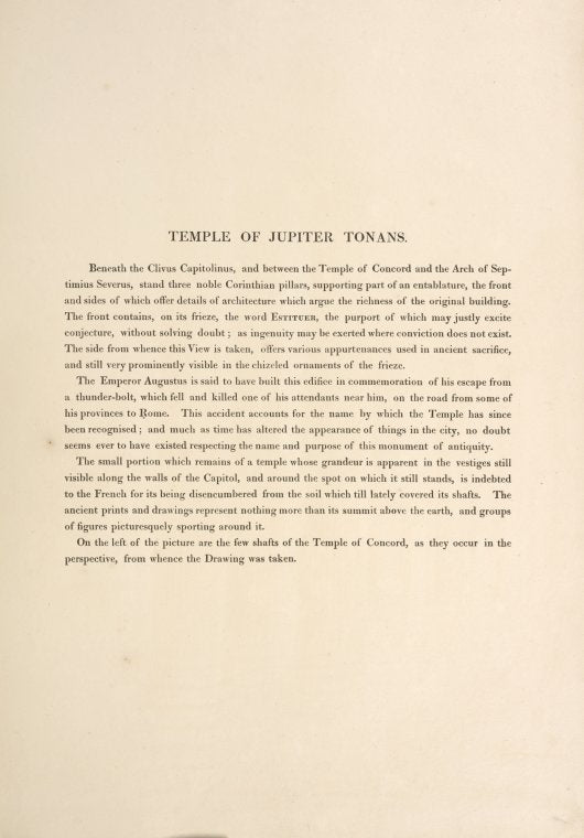 Temple of Jupiter Tonans.   - text