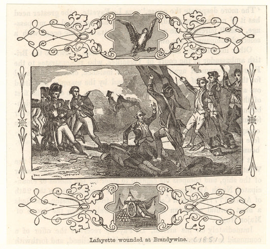 Lafayette wounded at Brandywine