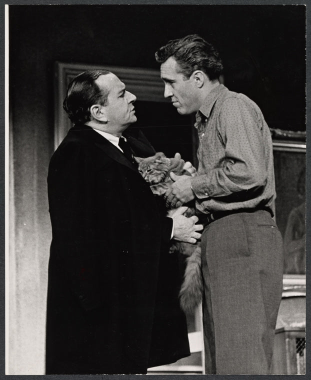Martin Gabel and Jason Robards in the stage production Big Fish, Little Fish