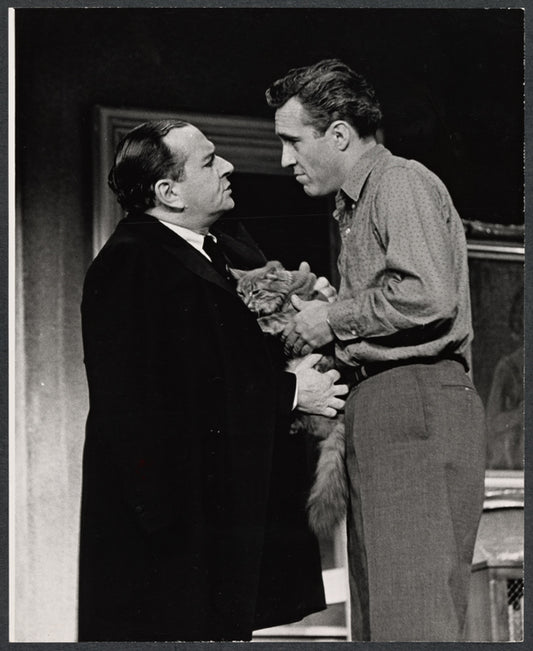 Martin Gabel and Jason Robards in the stage production Big Fish, Little Fish