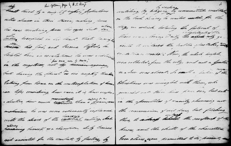 Boyd, H. S. St. Basil's panegyrical oration on the martyr Gordius, tr. From the Greek by H. S. Boyd. Partly in the hand of E.B. Browning; partly in the hand of H. S. Boyd 1833 Oct. 1 - 1833 Oct. 9.