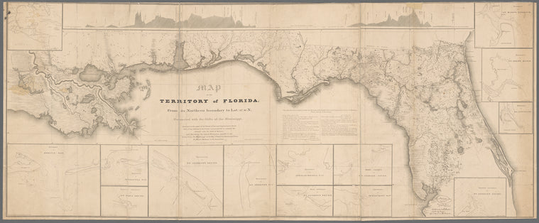 Map of the territory of Florida. : from its northern boundary to Lat: 27°, 30' N, connected with the delta of the Mississippi