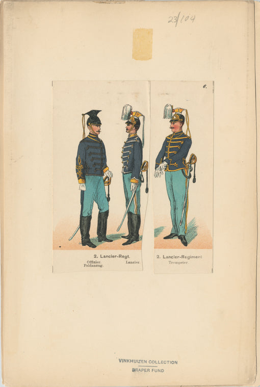 2. Lancier-Regt, Offizier, Feldanzug, Lancier, 2. Lancier-Regiment, Trompeter