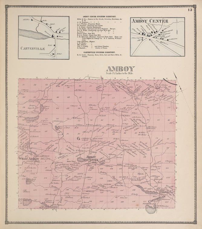 Carterville [Village]; Amboy Center Business Directory; Amboy Center [Village]; Amboy [Township]