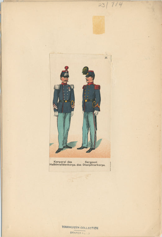 Korporal des Halvinvalidenkorps, Sergeant, Disziplinarkorps