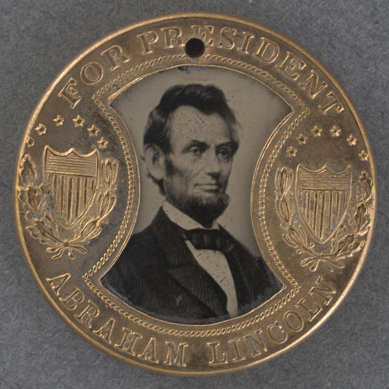 [Lincoln-Johnson button]