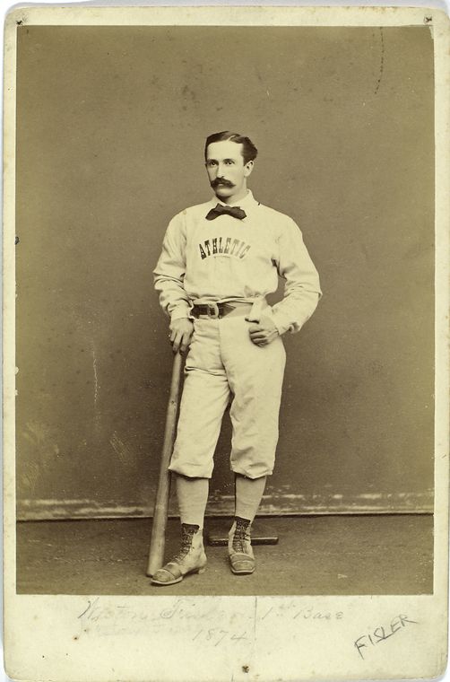 Wes Fisler, Philadelphia Athletics, 1874, 1st Base