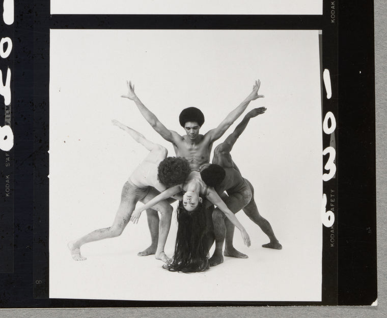 Alvin Ailey Company dancers in studio performing choreographic work Myth