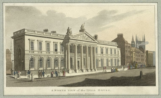A north view of the India House, Leadenhall Street.