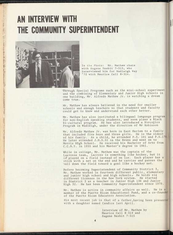 The Wadleigh Way: 1972