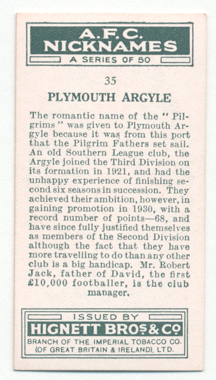 Playmouth Argyle.