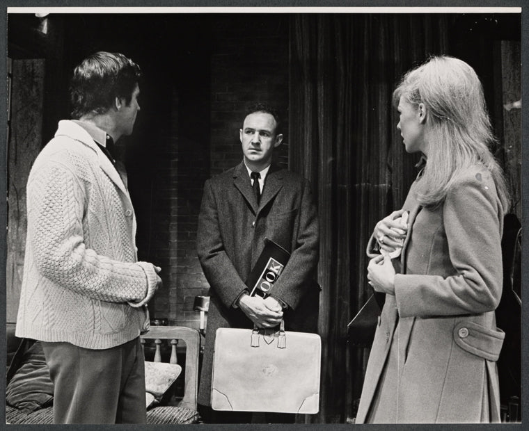 Alan Bates, Gene Hackman and Joanna Pettet in the stage production Poor Richard