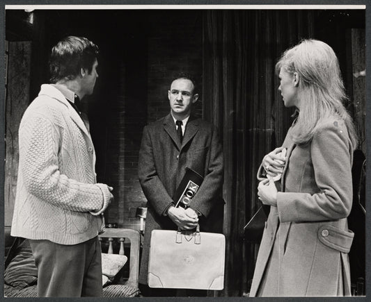 Alan Bates, Gene Hackman and Joanna Pettet in the stage production Poor Richard