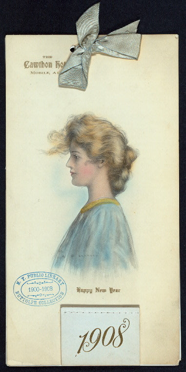 NEW YEAR'S DINNER [held by] THE CAWTHON HOTEL [at] "MOBILE, AL" (HOTEL;)