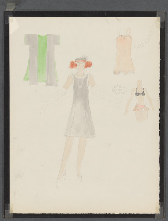 Jumpers: Untitled costume sketch, possibly for Secretary
