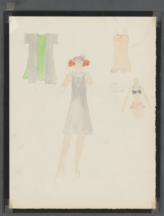 Jumpers: Untitled costume sketch, possibly for Secretary