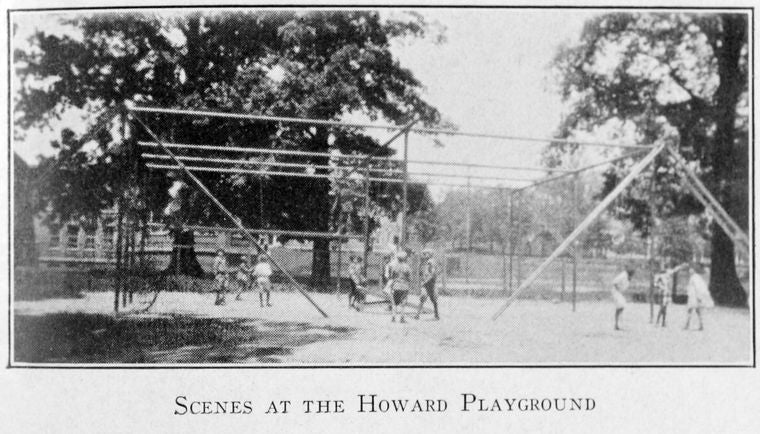 Scenes at the Howard Playground.
