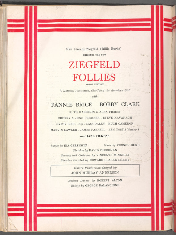 Ziegfeld Follies souvenir program