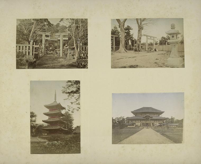 Views : Shrine, Torii (a Sacred Arch) and Pagodas