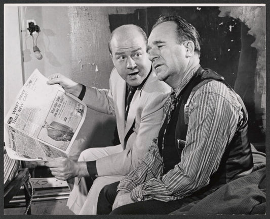 Dana Elcar and John C. Becher in the stage production The Pinter Plays: The Collection [and] The Dumbwaiter