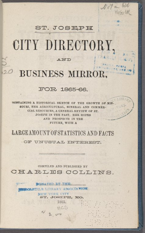 St. Joseph city directory ...
