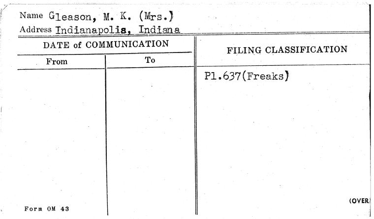Gleason, M.K. (Mrs.)