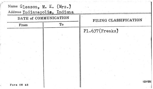 Gleason, M.K. (Mrs.)