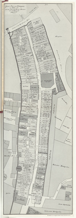 Grund-Plan der Judengasse im Jahre 1711: nach dem Plane des Daniel Merian vom 10ten März 1711 gezeichnet