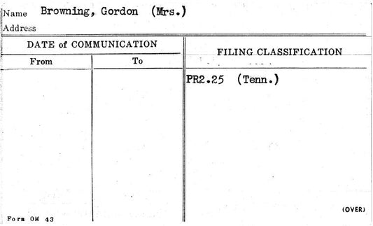 Browning, Gordon (Mrs.)