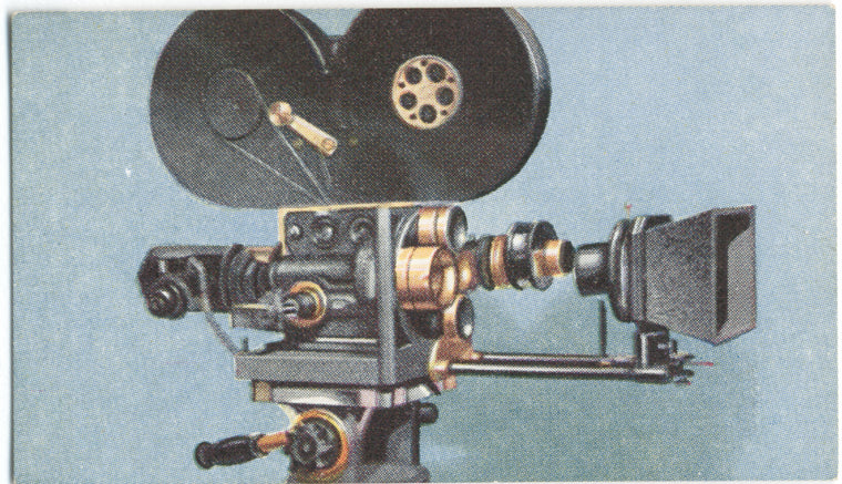 Movie camera microscope.