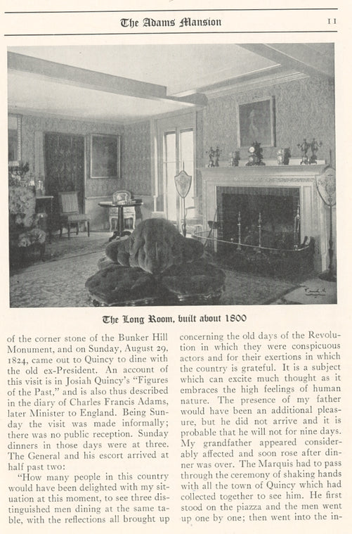 The Long Room, built about 1800.