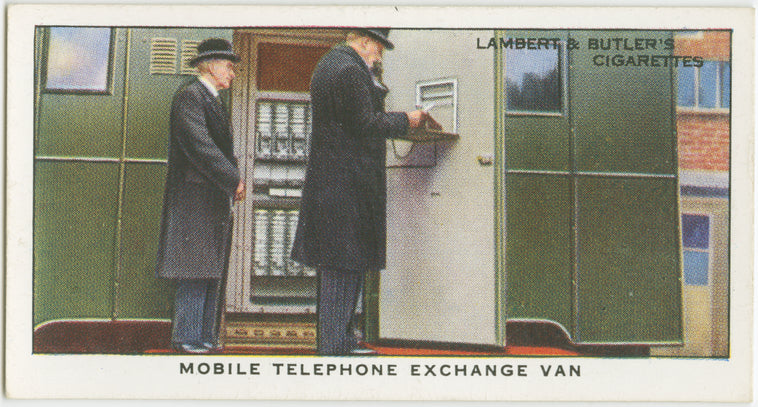 Mobile telephone exchange van.