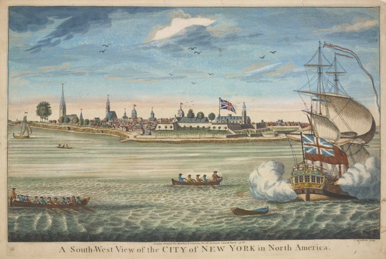 A south-west view of the City of New York in North America